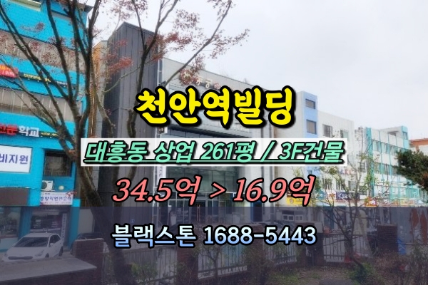  천안역빌딩 경매 대흥동 3층 상가건물