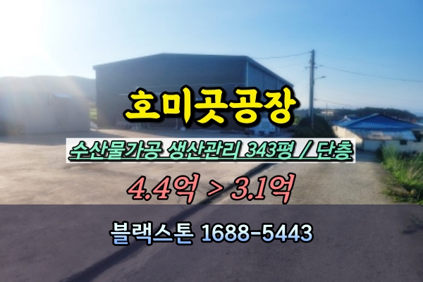  포항 호미곳공장 경매 수산물가공 3억대