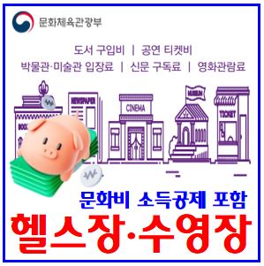  문화비 소득공제 대상 추가 (ft. 헬스장, 수영장) : 2025년7월, 한도, 체육시설이용료, 체력단련장, PT강습비, 도서, 공연, 박물관, 미술관, 신문, 영화