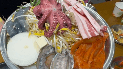  여수엑스포역근처맛집 엑스포해물삼합 놀이방있고 해물삼합이 맛있는식당