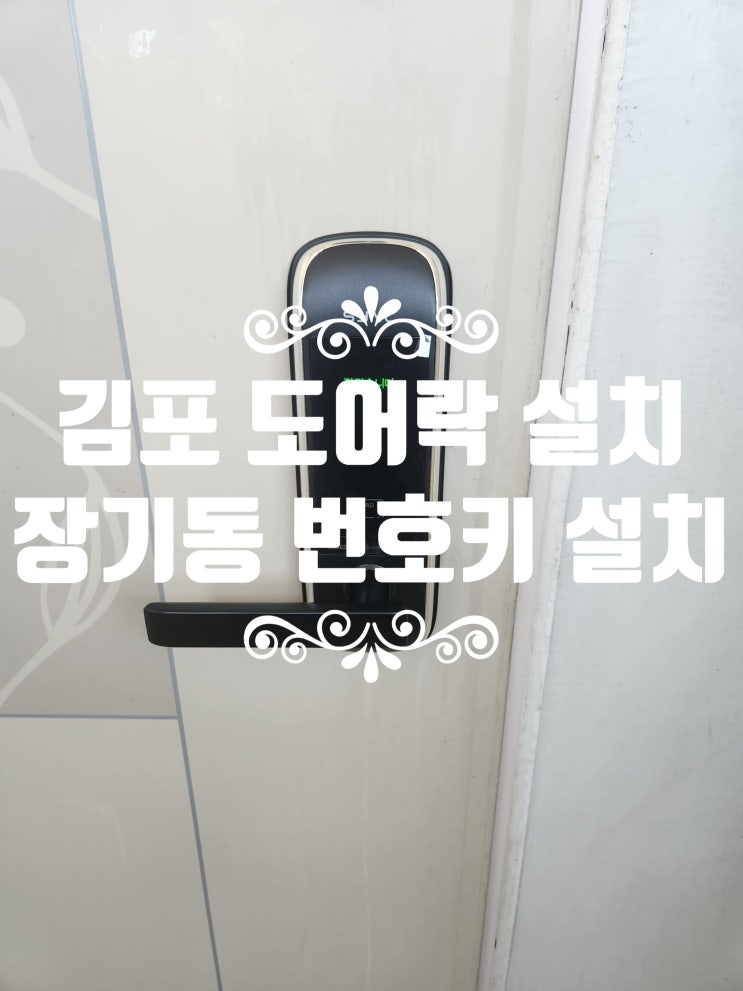  김포열쇠 장기동 도어락 번호키 설치 수정마을2단지