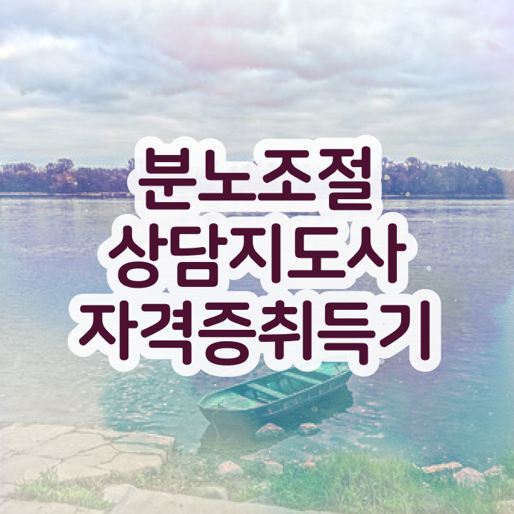  , 분노조절상담지도사 관련학과 졸업장, 경력없어도 손쉽게 끝내는 전략