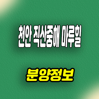 천안 직산 삼은지구 중해마루힐 민간임대아파트 삼은리 10년전세 공급 모델하우스