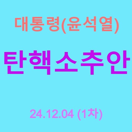 2024년 12월 4일 1차 - 윤석열 대통령 탄핵 소추안 전문