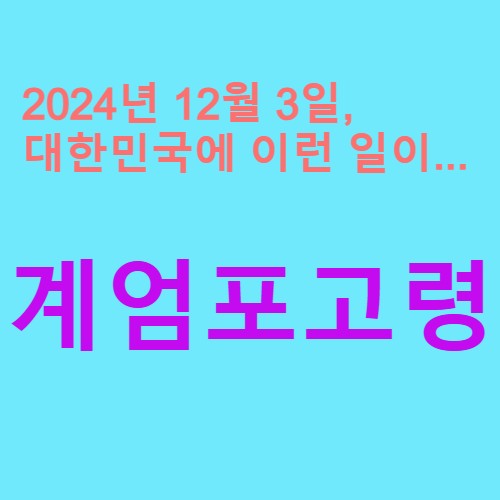  2024년 12월 3일, 대한민국에 내려진 '계엄사령부 포고령'