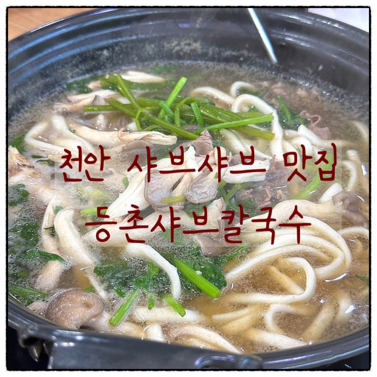  [천안] 성정동 샤브샤브 맛집, 등촌샤브칼국수