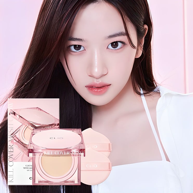  [광고] [한정기획] 클리오 킬커버 메쉬 글로우 쿠션 기획세트 [본품+리필]+퍼프 2매, 2 란제리, 1세트