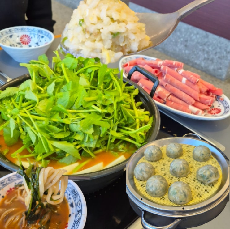  창원 샤브샤브 맛집 안민옥샤브칼국수 창원본점 연말 모임 하다