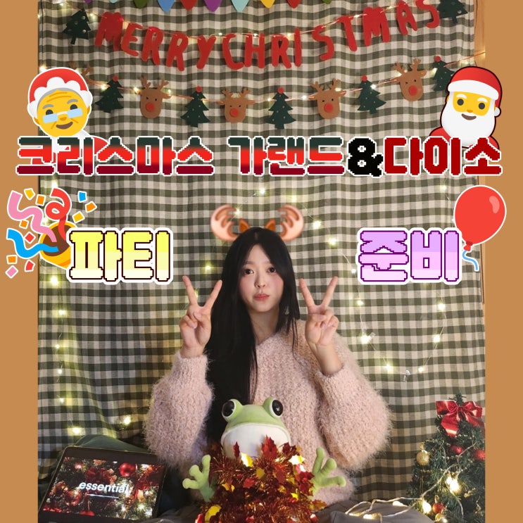  크리스마스 가랜드 다이소 쿠팡 제품으로 파티 꾸미기 가성비