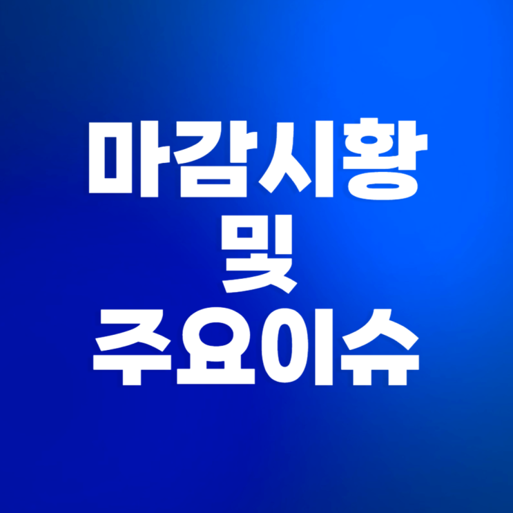 장마감 주요이슈 20241216