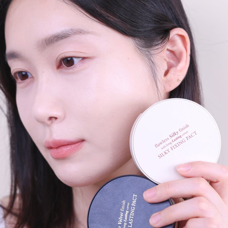 올리브영 세일 쿠션팩트 추천 에이지투웨니스 쿠션 팩트 실키 픽싱/벨벳 래스팅 비교