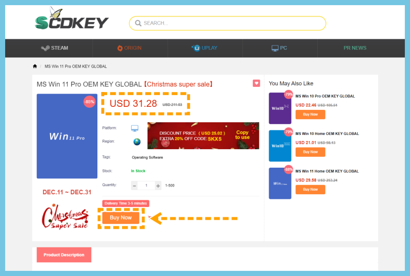 SCDKEY 윈도우11 Windows11 정품키 구매 및 인증 사용 방법 : 네이버 블로그