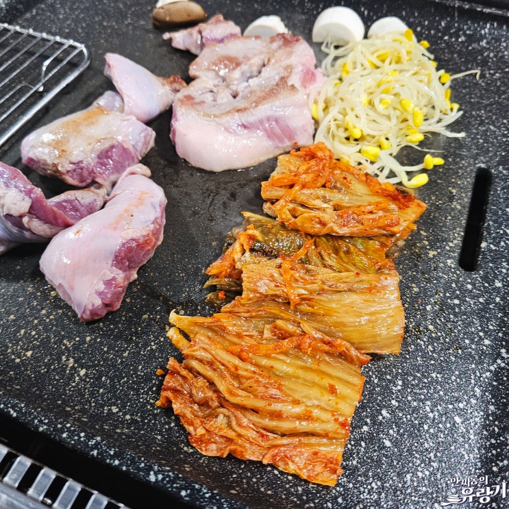  경기 광주 고기집 돌판 묵은지 조합 탄벌동 청정명가