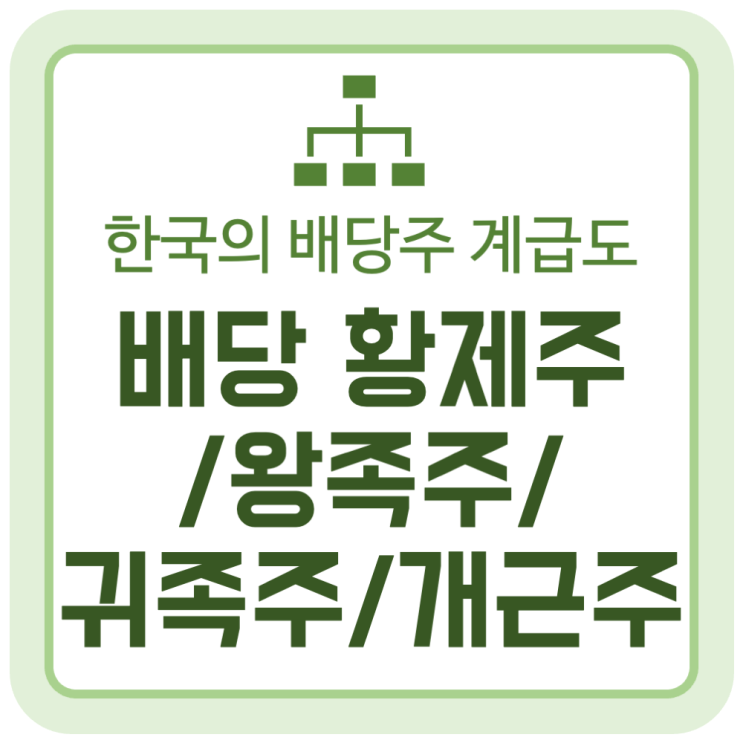 한국의 배당주 계급도 (황제주·왕족주·귀족주·개근주) 한국의 배당주 계급도 (황제주·왕족주·귀족주·개근주)