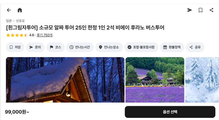  비에이후라노 버스투어 최종 편, 흰그림자 투어 리뷰