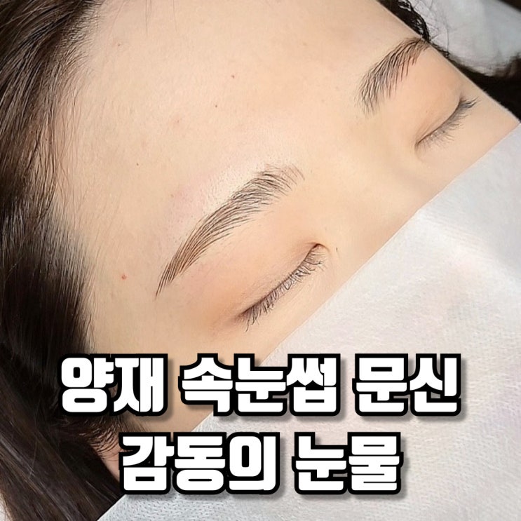  양재 눈썹문신 감동의 눈물 대만족 펌킨라인