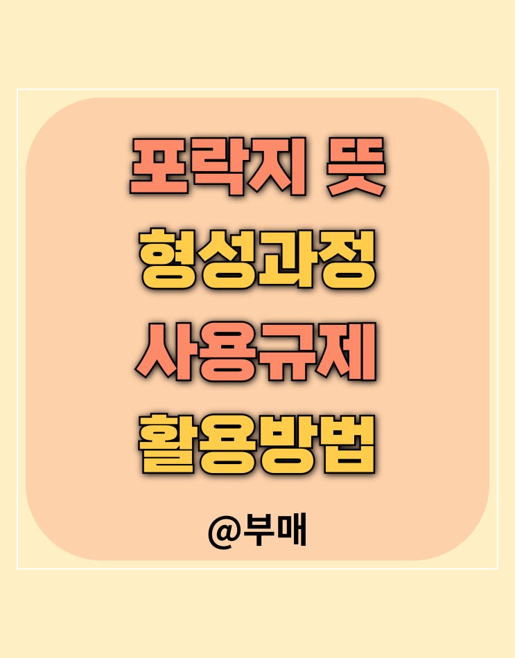  포락지 뜻과 활용방법