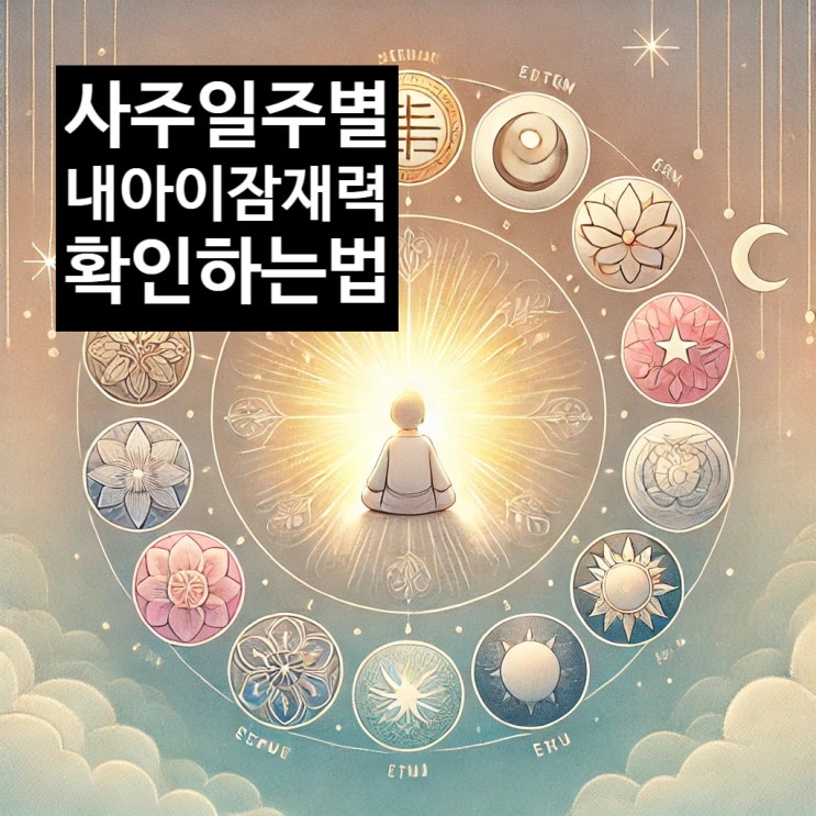  사주 일주일간별 내 아이 잠재력 확인하는 법