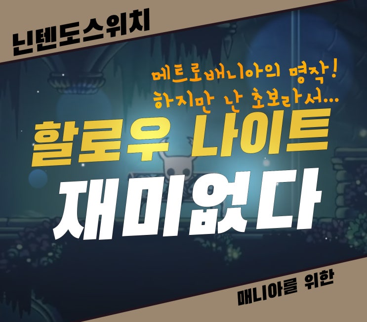  할로우 나이트 메트로배니아의 명작 하지만 익숙치 않으면 재미없다