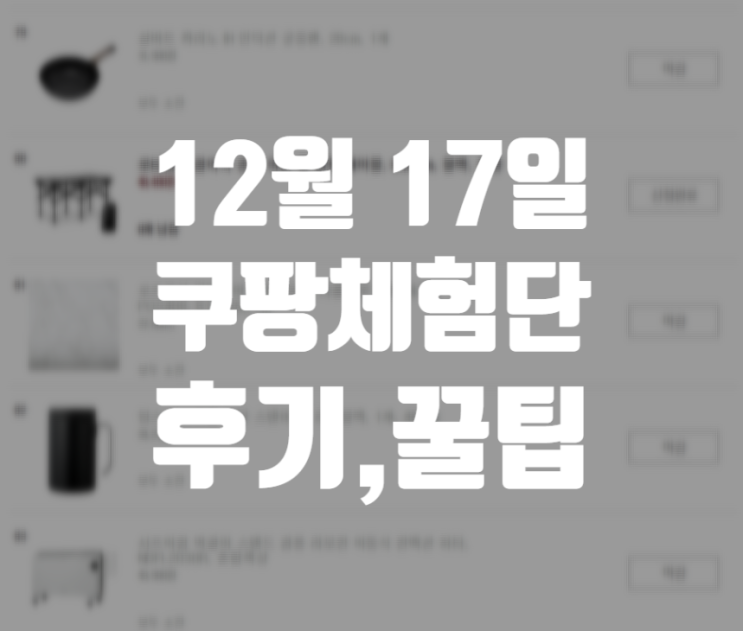  12월 17일 쿠팡 체험단 5번 째 연속 당첨 꿀팁_캠핑테이블