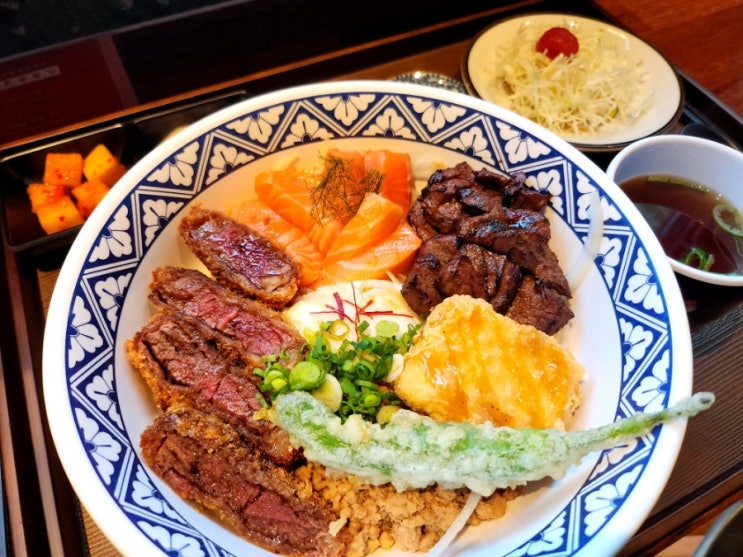  동탄호수공원 뷰 맛집 '료혼'에서 맛보는 특별한 돈부리 (료마카세동, 대장스테이크동)