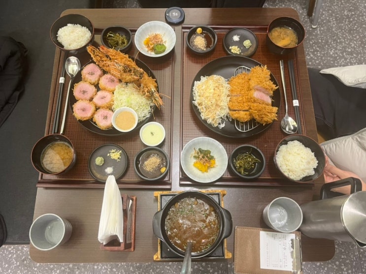  판교 돈까스 맛집 정돈 현대백화점 판교점, 등심 안심 동시에 즐길 수 있는 A세트 후기