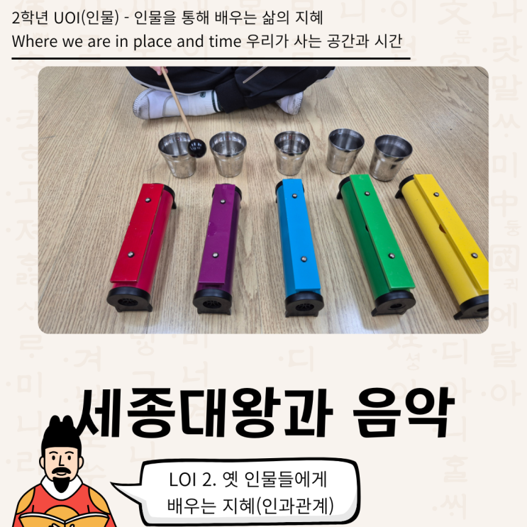  [2학년 UOI : Where we are in place and time] 세종대왕과 음악(2학년 인물)