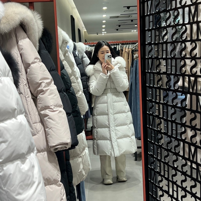 시어머니께서 사주신 쉬즈미스 24여성구스다운 폭스퍼 롱패딩, soup 숲 원피스 후기
