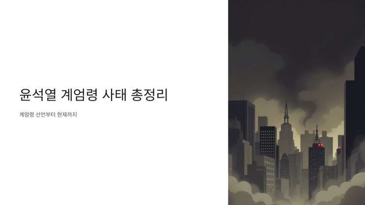 <b>윤석열</b> <b>계엄령</b> 사태 총정리, 역사적 사건