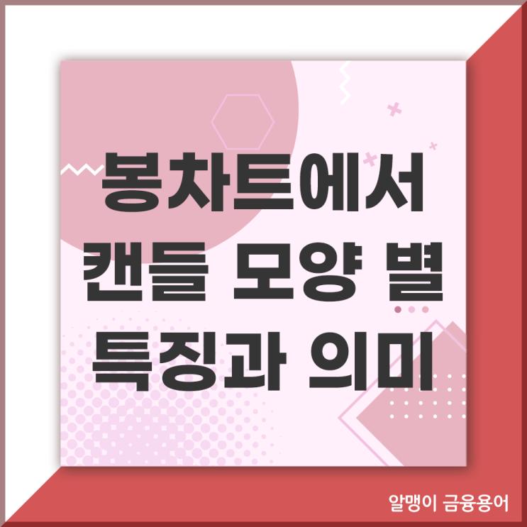  봉차트 캔들 모양 별 이름과 의미 : 해머형, 망치형, 교수형, 유성형, 비석형, 십자형, 잠자리형