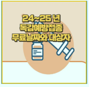  올해 부터 달라진 24-25 독감 예방접종 무료 대상과 기간 총정리