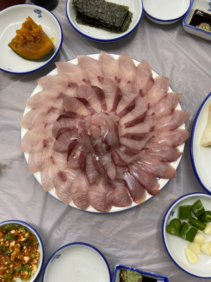  영도 하리항 산호횟집 방어 먹어보기