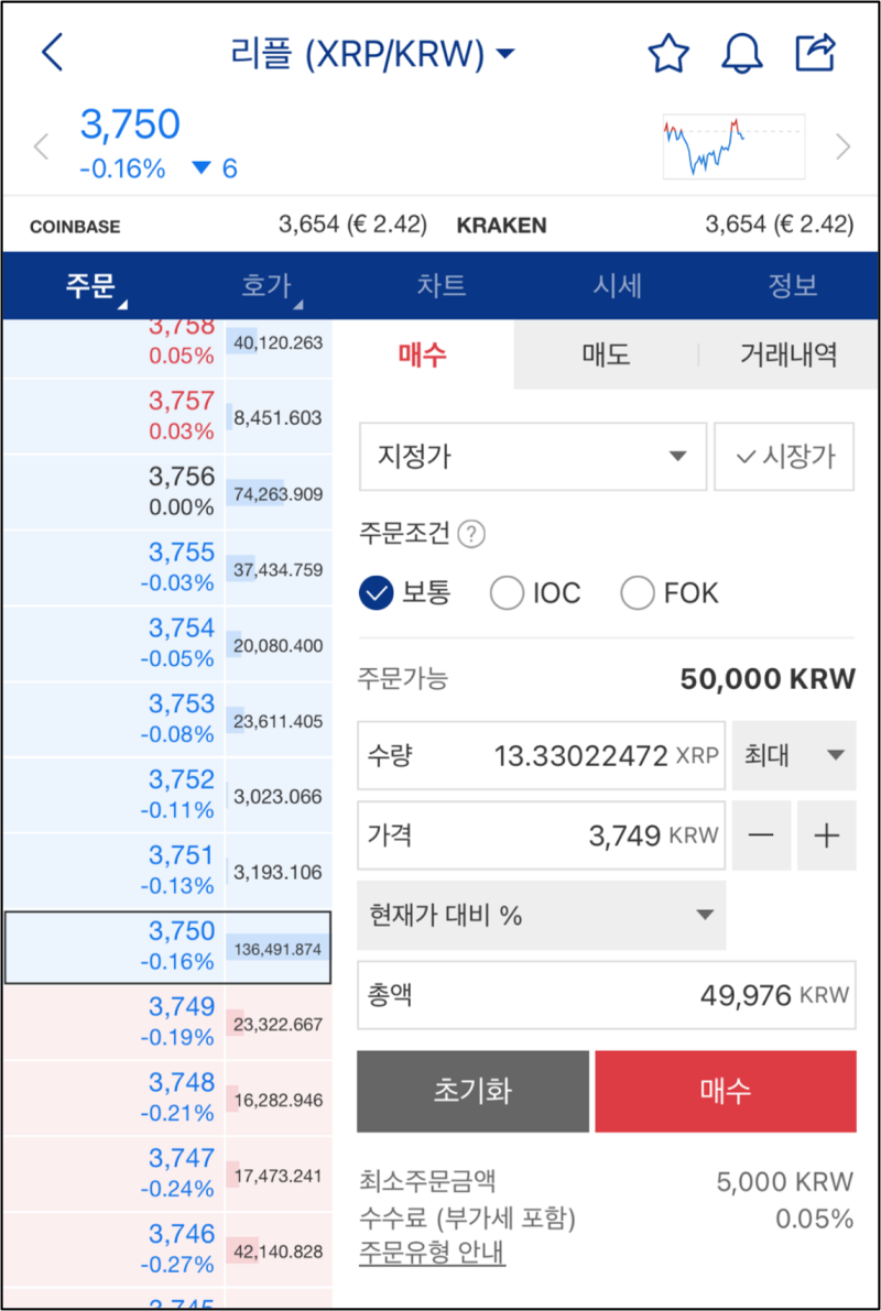 업비트에서 리플 매수하는 방법 : 네이버 블로그