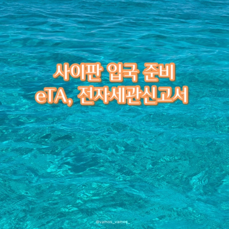  사이판 여행 입국 준비사항 G-CNMI ETA / 전자세관신고서 / 이심구매