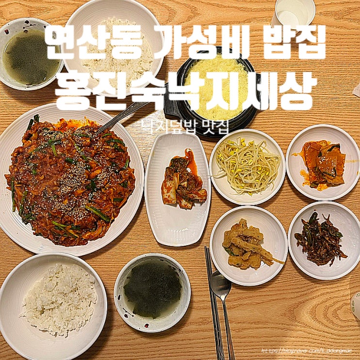  부산 연산동 밥집 '홍진숙 낙지세상' 가성비 좋은 낙지덮밥 맛집