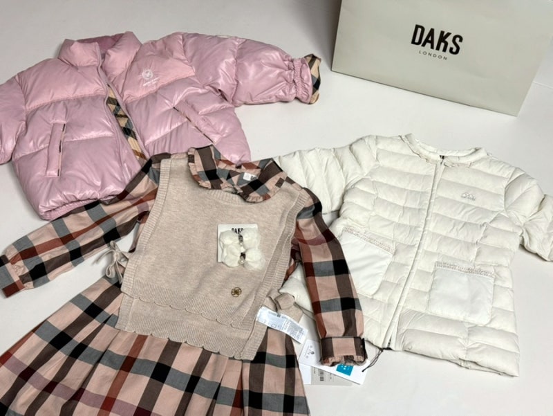 닥스 키즈 여아 원피스 경량패딩 숏패딩