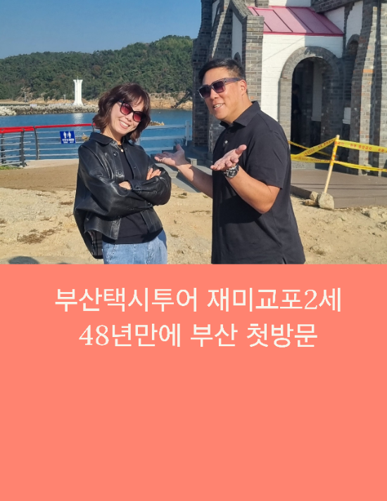  부산택시투어 재미교포2세 48년만에 부산 첫방문