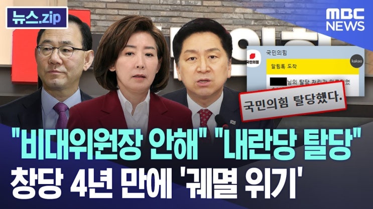 "비대위원장 안해" "내란당 탈당" 창당 4년 만에 '궤멸 위기' "비대위원장 안해" "내란당 탈당" 창당 4년 만에 '궤멸 위기'