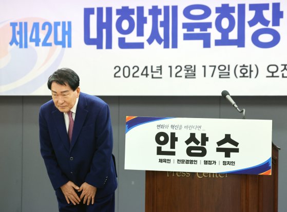 ‘토르 망치’ 든 안상수 “<b>체육회장</b> 선거 야권 단일화, 반드시... 
