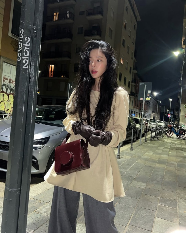  장재인이 선택한 르메르 카메라백, 미니멀한 디자인과 고급스러운 컬러감