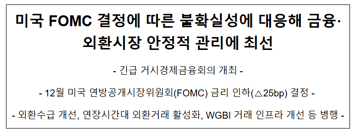 거시경제금융회의 개최 거시경제금융회의 개최