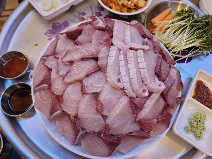  판교 횟집 팔딱수산 예약 대방어 맛집