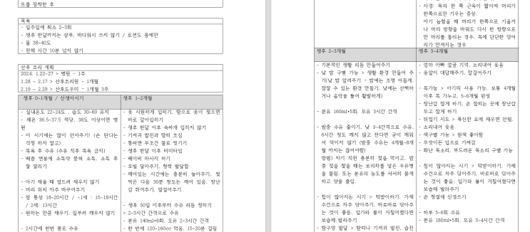  [무료 자료 공유] 육아공부 아기 발달단계 정리 공유