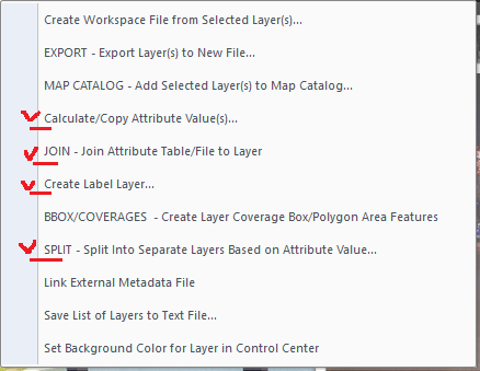 020] Global Mapper - Layer Context menu : Point Layer - Calculate/Copy Attribute Value(s)...