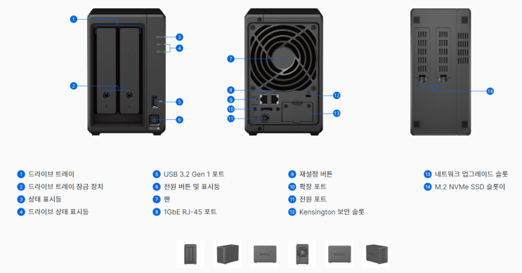 시놀로지(Synology) 디스크스테이션 2베이 나스 DS723+
