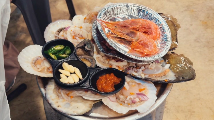  부산 송도 조개구이 맛집 1913, 이베리코 & 치즈 무한 추가