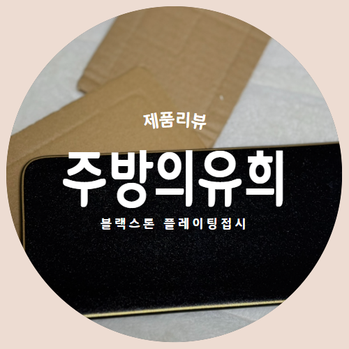  플레이팅하기 좋은 "주방의유희" 벨르 블랙스톤 돌접시 제품리뷰