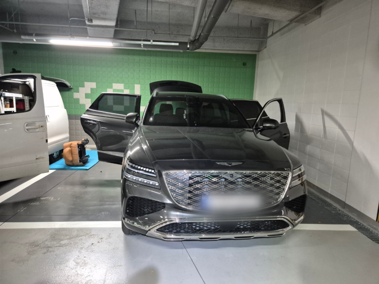  수원 실내세차 제네시스 우유 쏟은 차량 냄새제거 실내크리닝