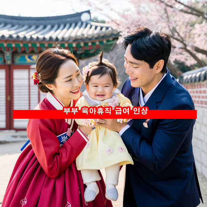  부부 육아휴직 급여 인상 사후지급금 대체인력 한부모 중소기업 단점