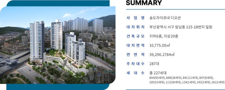 서구 / 송도자이르네디오션 개요 및 평면안내
